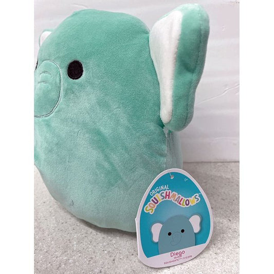 Squishmallows Official Kellytoy Plush 8" Diego the elephant - Ultrasoft Stuffed Plush Toy