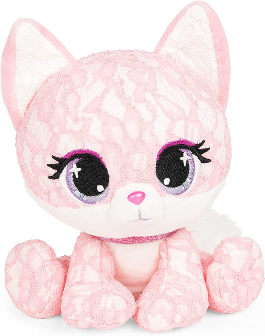 GUND P.Lushes Designer Fashion Pets Jessica Foxy Fox Premium Stuffed Animal Soft Plush, Pink, 6”