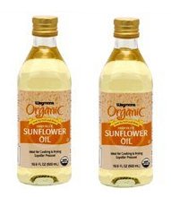 Wegman's Organic Sunflower Oil, 16.9 Fl Oz, Pack of 2, Cooking, Frying, Expeller Pressed, High Oleic