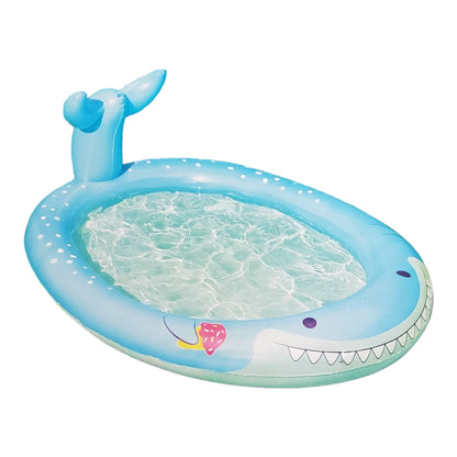 Inflatable Shark Pool with Fin Water Sprayer for Summer Time Fun at Home_8008