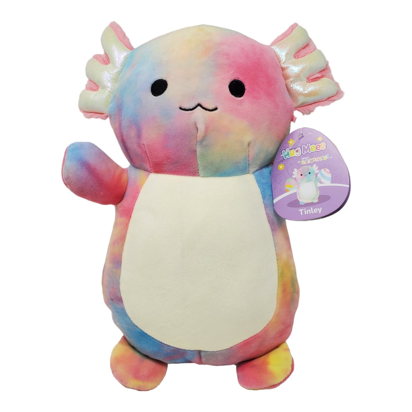 Squishmallows Hug Mees Tinley 12" Tie Dye Easter Edition Axolotl Super Soft Animal