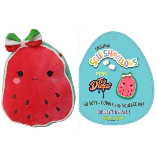 Squishmallow Wanda the Watermelon Girl with Bow Super Soft Mochi Squishy Plush Toy 7"