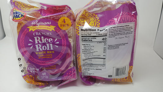 Wegmans Crunchy Rice Rolls, 32 Roll Family Pack, Gluten Free, 40 Calories Per Roll