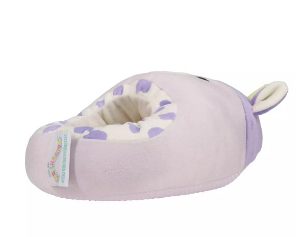 Squishmallows Bubba the Cow Purple Slippers, Kids Size 13/1