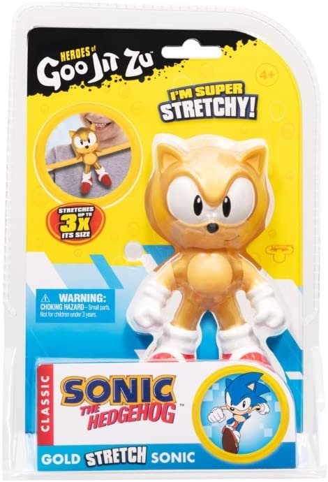 Gold Sonic the Hedgehog Heroes of Goo Jit Zu with Goo Filling Figure