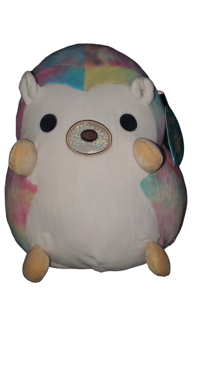 Squishmallows Bowie The Hedgehog by Kellytoy Rainbow Colored Soft Squishy Pillow Pet Stuffed Animal Toy