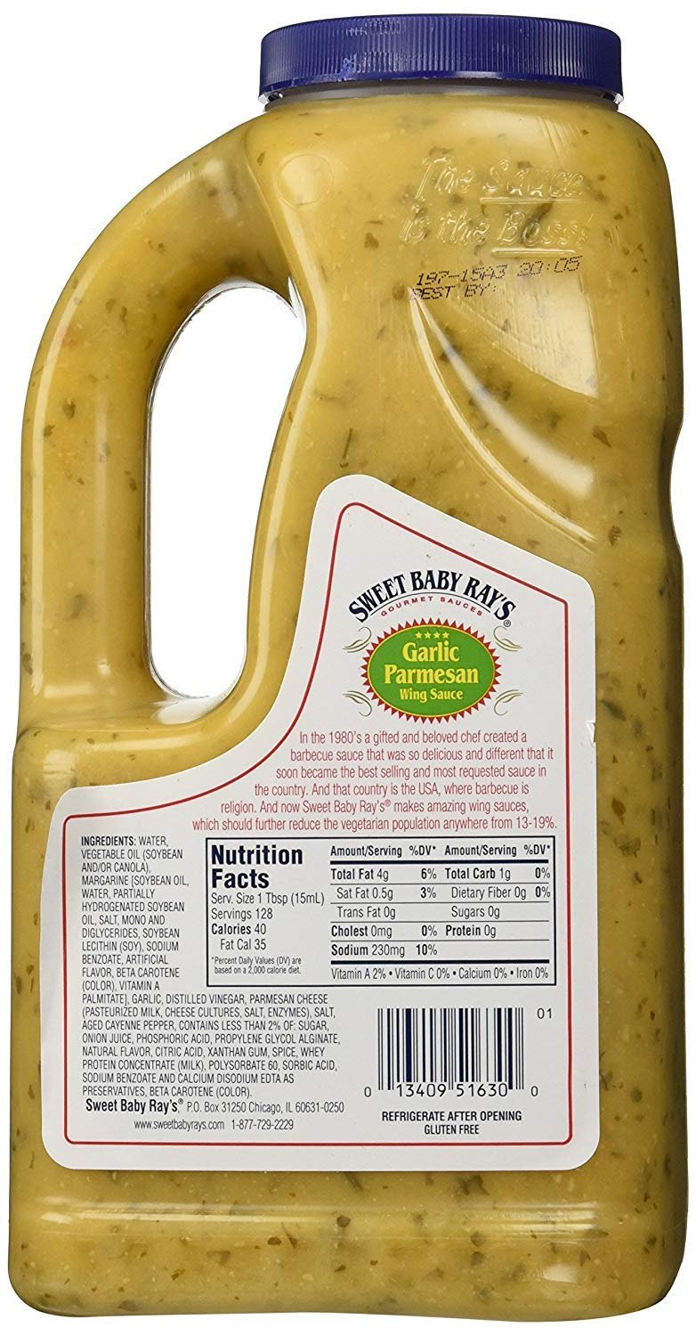 Sweet Baby Ray's Garlic Parmesan Wing Sauce - 64 Oz. Jug (2-Pack)