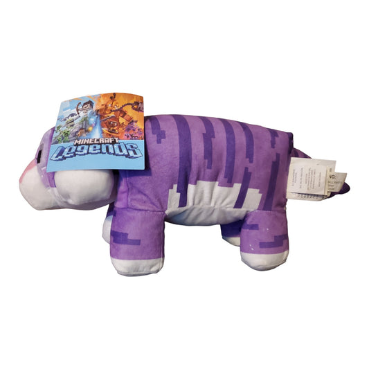 Minecraft Legends Tiger Pillow Buddy, Purple Tiger, 22" long nose to tail tip