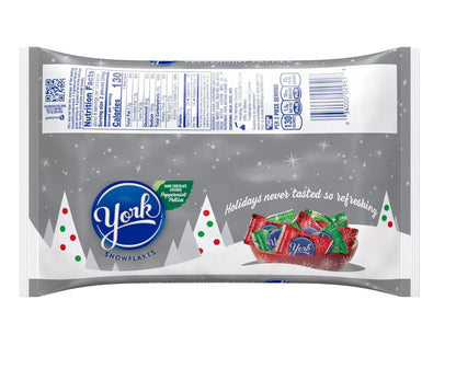 York Dark Chocolate Covered Peppermint Snowflake Patties - 9.6 oz Bags - Pack of 4 - Enjoy the Fun and Delicious Taste of York now Snowflake Shaped - Share with Friends and Family - Great for Stockings