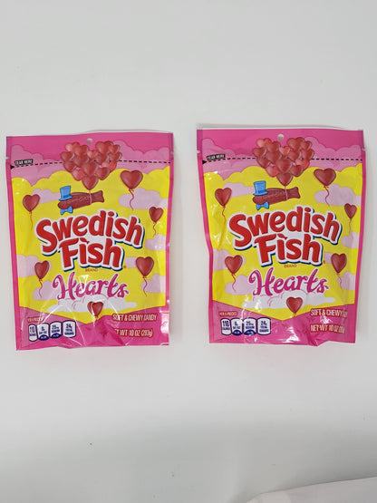 Swedish Fish Hearts Soft & Chewy Candy, 10 oz 2pk