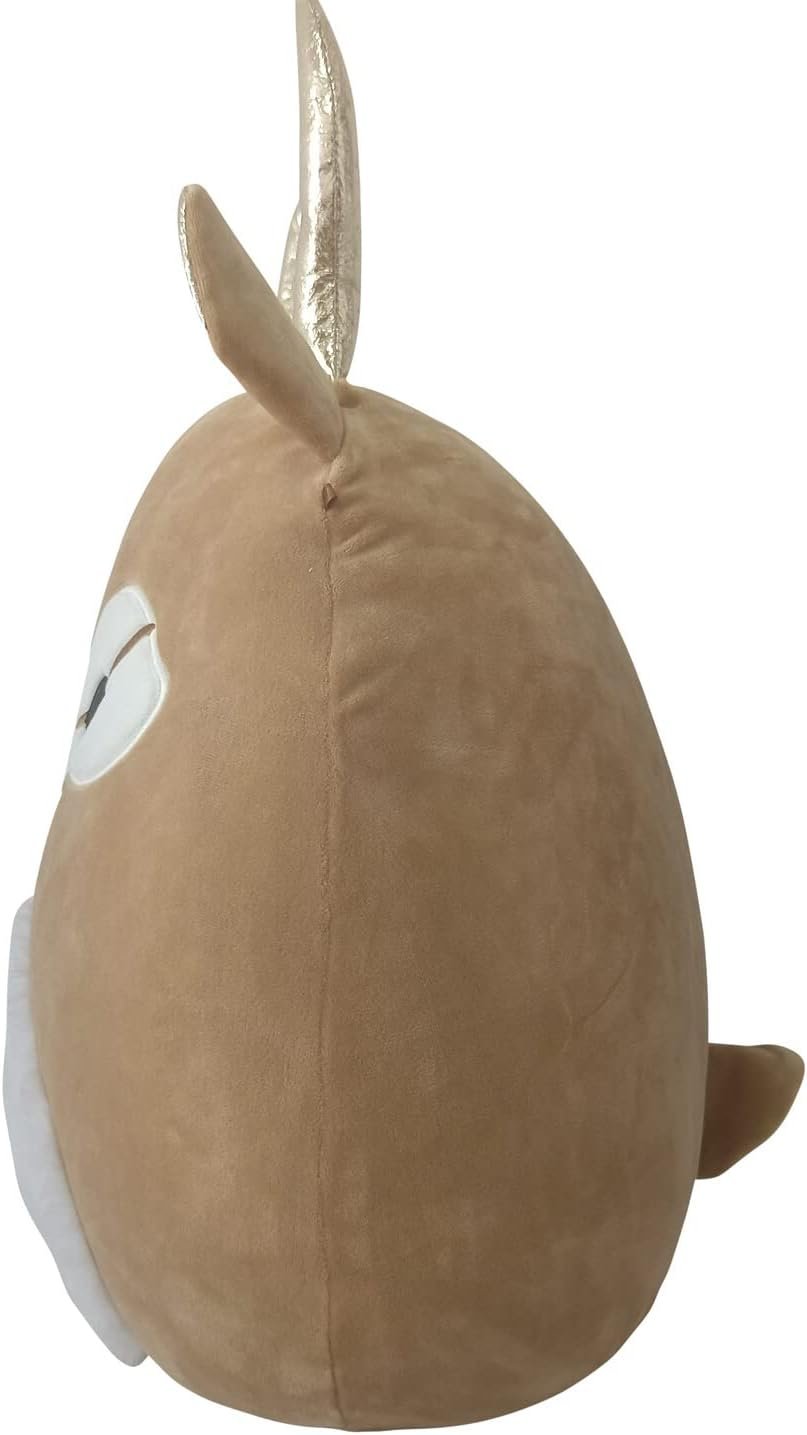 Squishmallows Rare Kieli Antelope 12 inch Super Soft Plush Animal, Tan wish Plush White Belly and Gold Horns