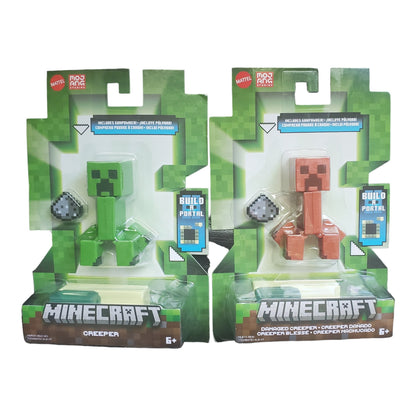 Minecraft Build a Portal Creeper and Damaged Creeper 2 pk - Action Figures & Accessories, 3.25 in Scale Toy