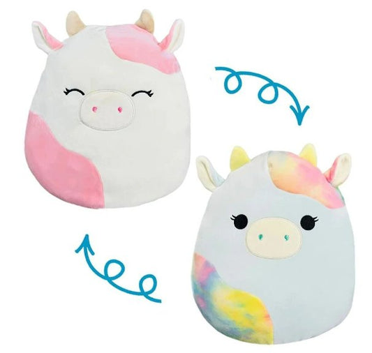 Squishmallows Flip-A-Mallows 8" Reversible Plush Toy | Caedyn the Cow and Caedia the Cow