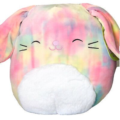 Squishmallows Tie Dye Pink Bunny Rabbit Easter 8 Inch Plush