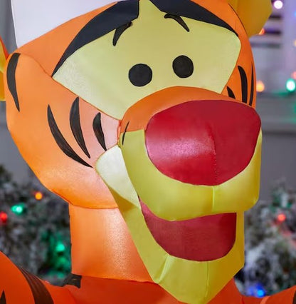 Disney 3.5 ft. Tigger in Santa Hat Holiday Airblown Inflatable with 2 repair patches