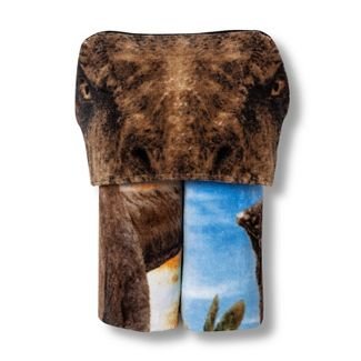 Jurassic World Hooded Bath Beach Pool Towel Wrap | T-rex | Volcano | Stegasaurus | Triceratops | Raptor