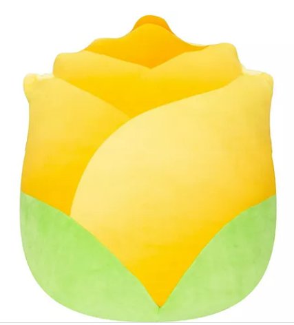 Squishmallows Rare 16 inch Rhoda Flower with Hearts, Super Soft Pillow Toy Flower Yellow Rose