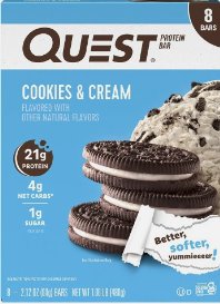 Quest Cookies and Cream Protein Bars, 8 Bars