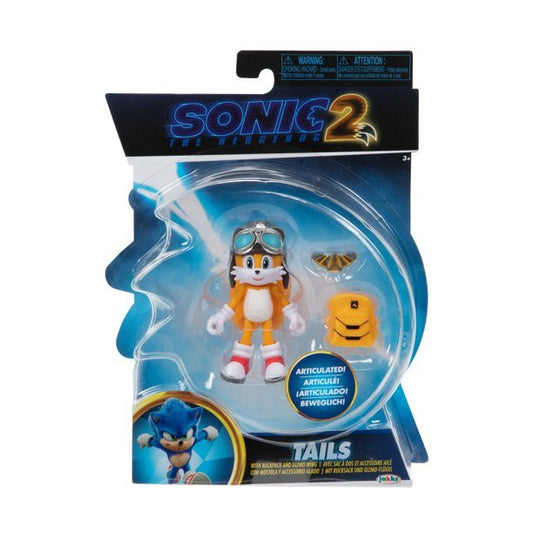 Sonic the Hedgehog 2 4 inch Articulated Tails Action Figure with Accessory inspired by the Sonic 2 Movie