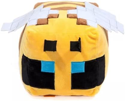 Minecraft Bee Kids Bedding Plush Cuddle and Decorative Pillow Buddy, Microfiber, Yellow, Mojang, Gaming Bedding